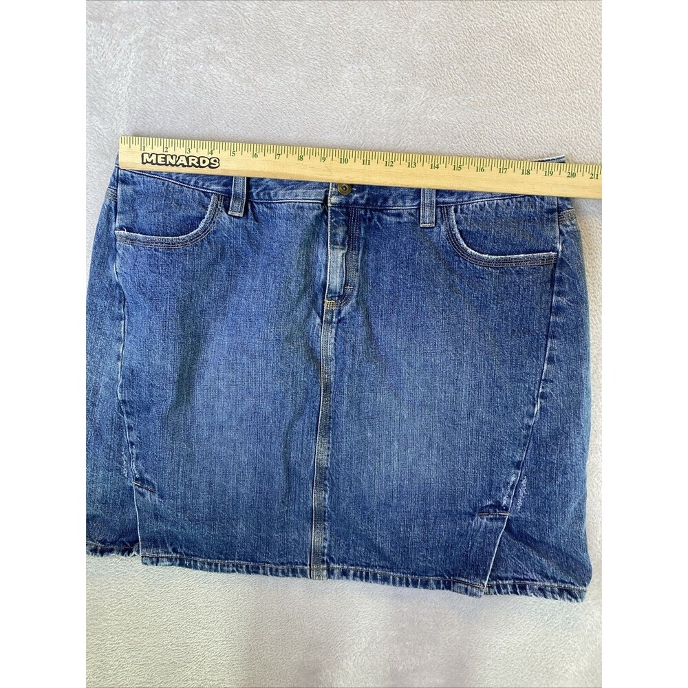 Vintage Tommy Hilfiger Knee Length Denim Jean Skirt Women's 20 Stretch Y2K - Picture 3 of 8